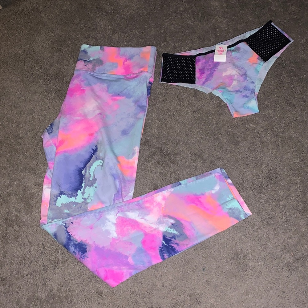 👖VS Pink watercolor ultimate leggings👖